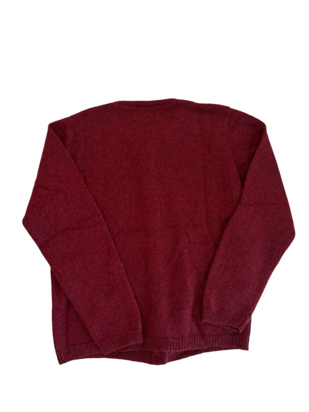 Woolrich Women's Red/Burgundy Cable Knit Button-Front Sweater Sz Medium - Picture 3 of 4